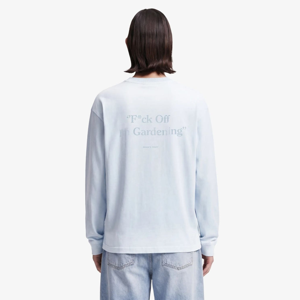 Bram's Fruit Gardening Distressed Longsleeve T-shirt Licht Blauw
