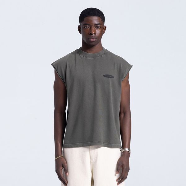 Bram’s Fruit Gardening Distressed Sleeveless T-shirt Antraciet