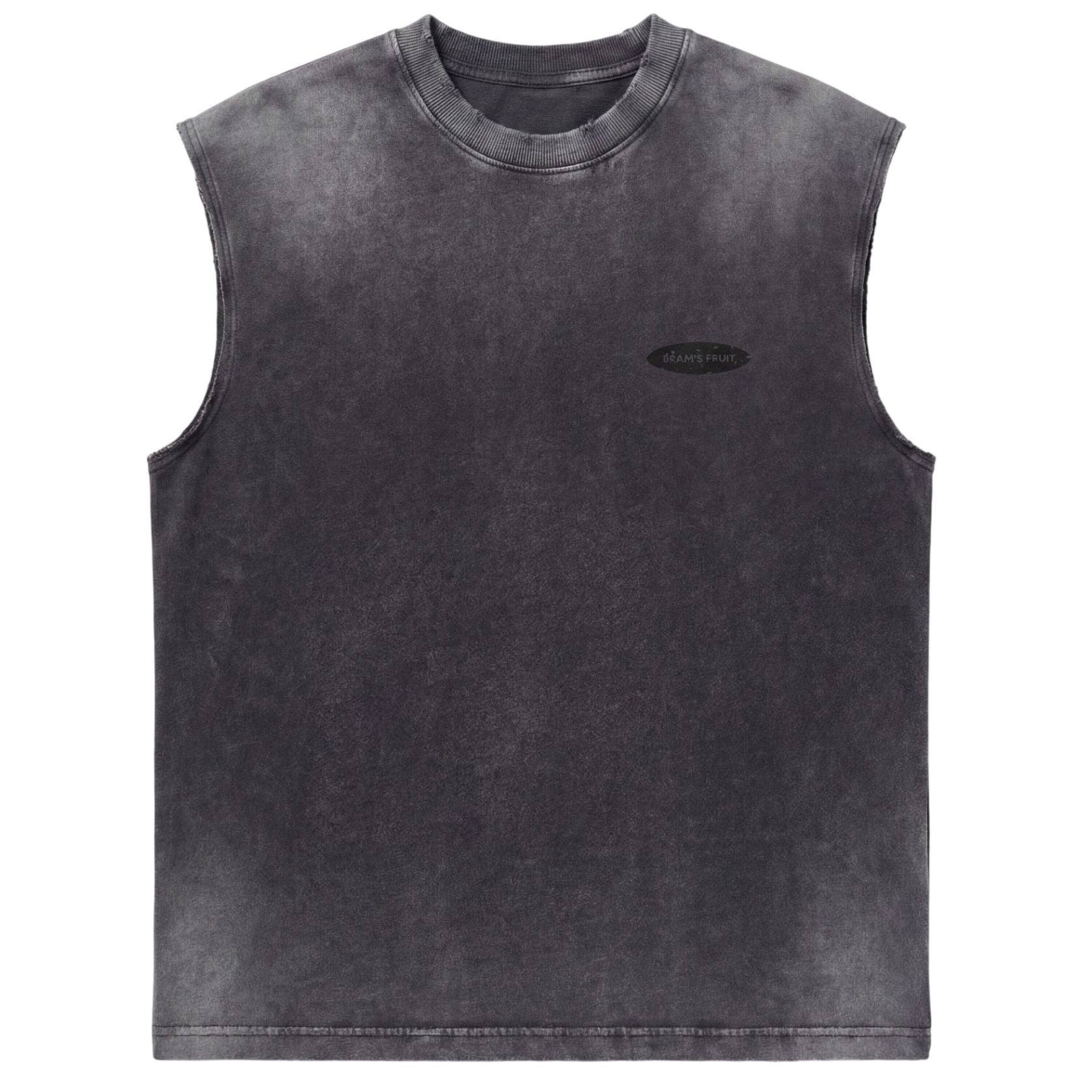 Bram's Fruit Gardening Distressed Sleeveless T-shirt Zwart