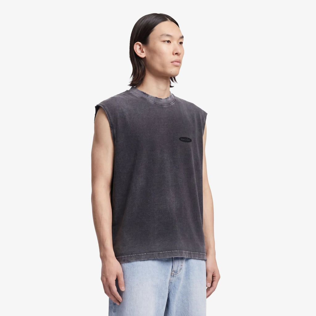 Bram's Fruit Gardening Distressed Sleeveless T-shirt Zwart