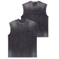 Bram's Fruit Gardening Distressed Sleeveless T-shirt Zwart