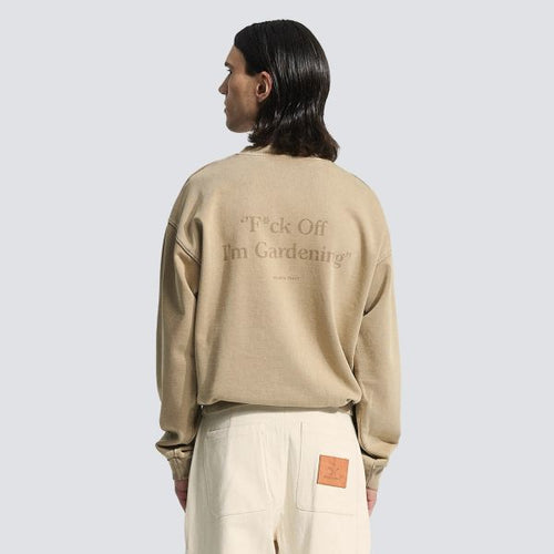 Bram's Fruit Gardening Distressed Sweater Beige