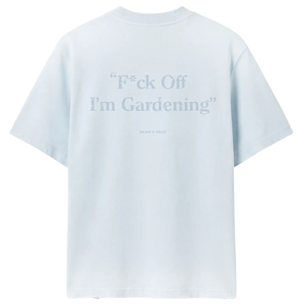 Bram's Fruit Gardening Distressed T-shirt Licht Blauw