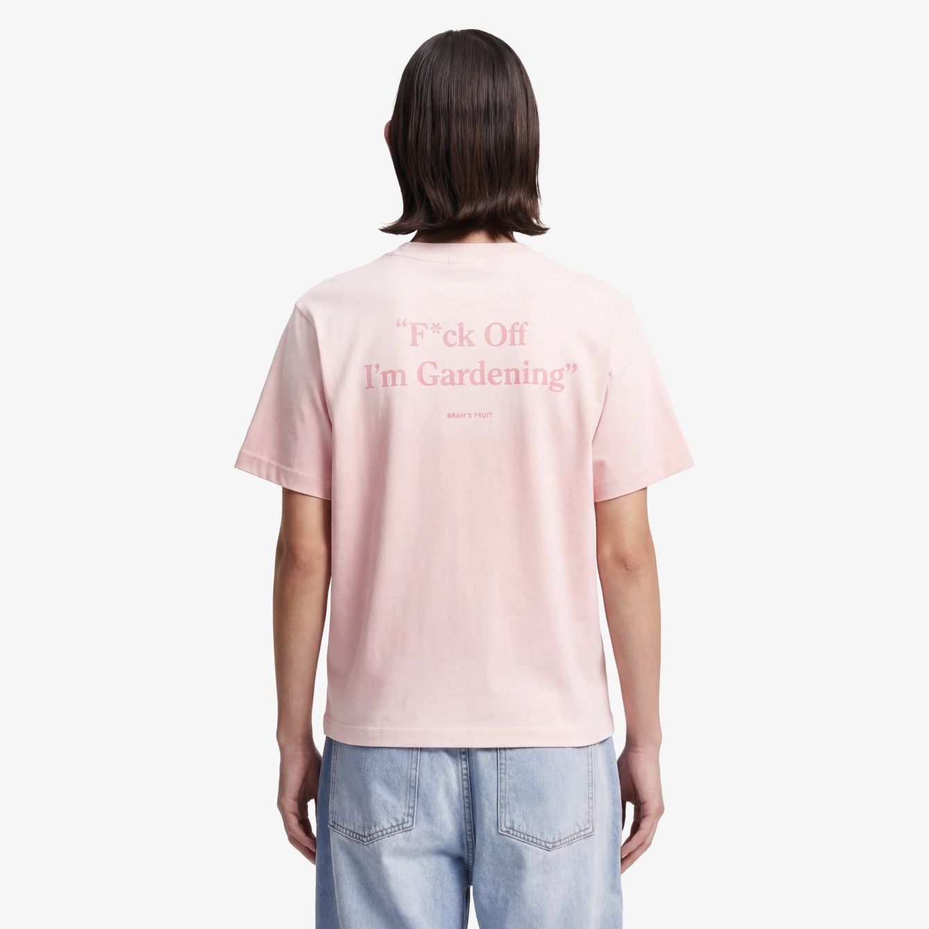 Bram's Fruit Gardening Distressed T-shirt Roze