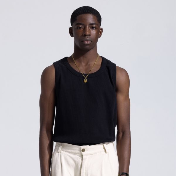 Bram’s Fruit Heavy Rib Tank Top Zwart
