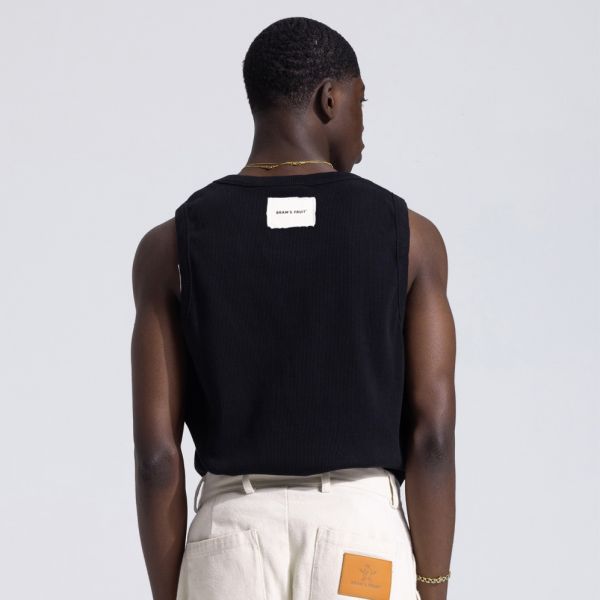 Bram’s Fruit Heavy Rib Tank Top Zwart