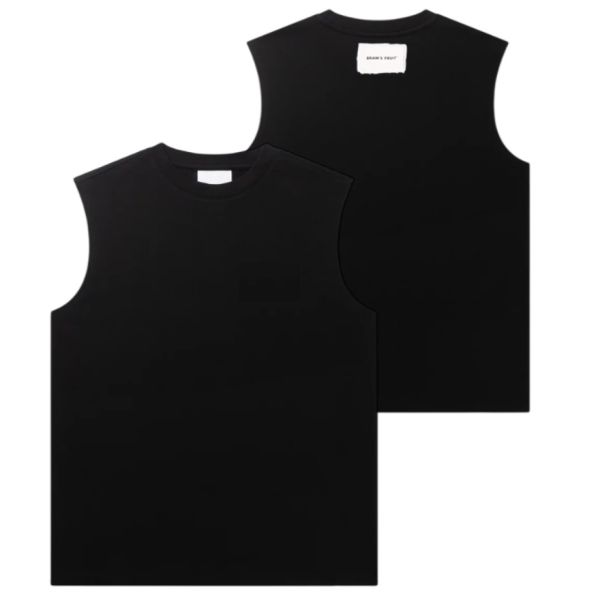 Bram’s Fruit Heavy Rib Tank Top Zwart
