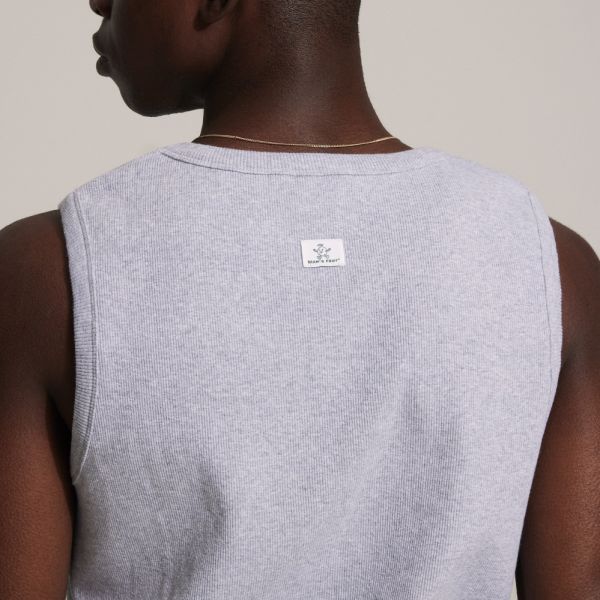 Bram’s Fruit Heavy Rib Tank Top Grijs
