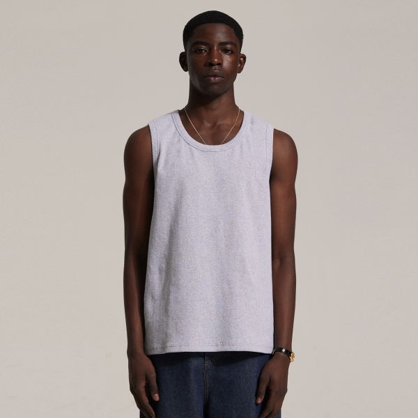 Bram’s Fruit Heavy Rib Tank Top Grijs