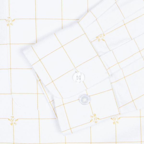 Bram's Fruit Lemon Checkered Overhemd Wit/Geel