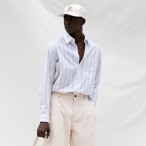 Bram's Fruit Lemon Pattern Overhemd Wit/Beige