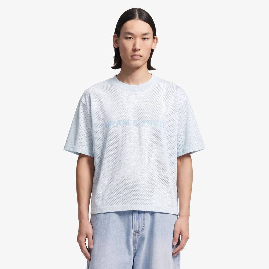 Bram’s Fruit Mesh Logo T-shirt Licht Blauw