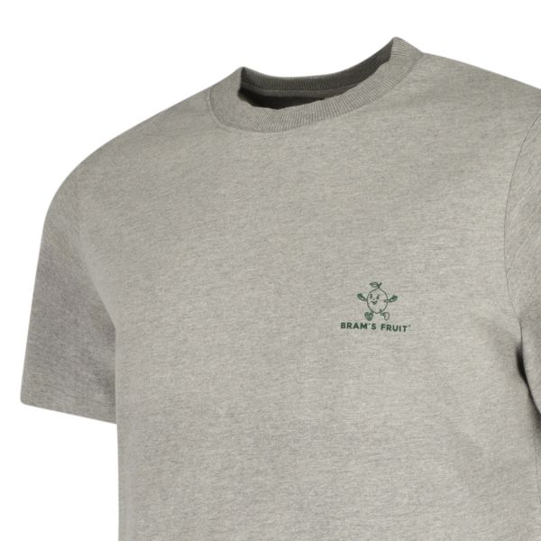 Bram’s Fruit Outline Lemon T-shirt Grijs