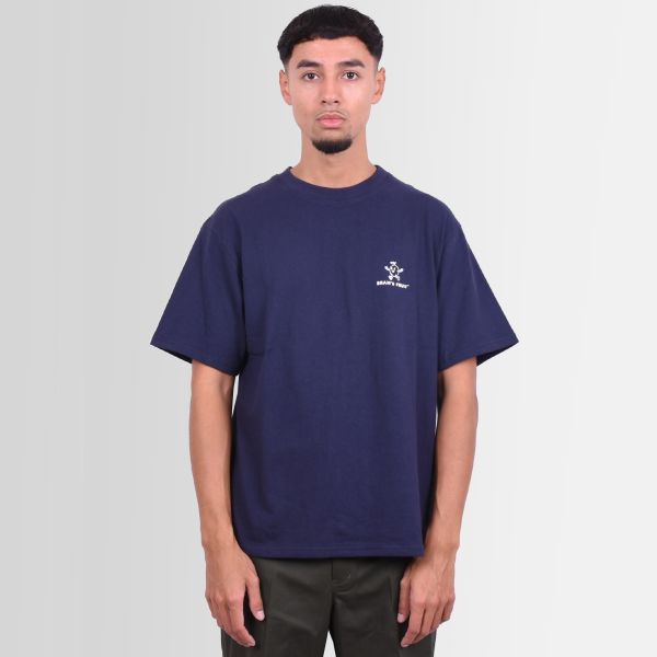 Bram's Fruit Outline Lemon T-shirt Navy