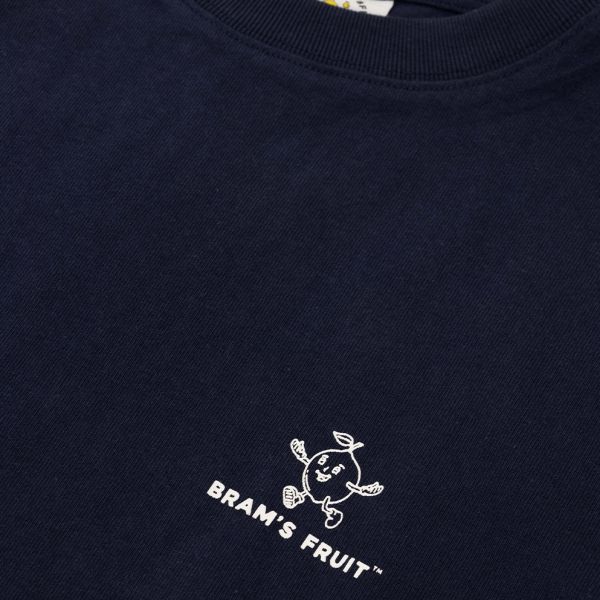 Bram's Fruit Outline Lemon T-shirt Navy
