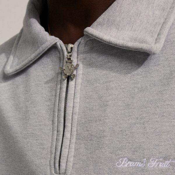 Bram's Fruit Polo Sweater Licht Grijs