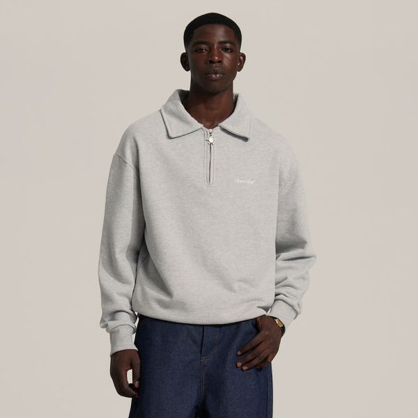 Bram's Fruit Polo Sweater Licht Grijs