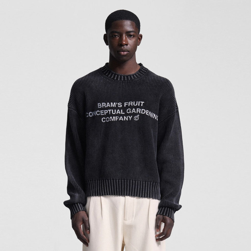 Bram’s Fruit Stamp Knit Sweater Antraciet