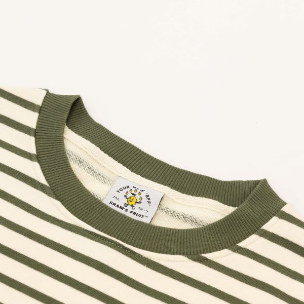 Bram's Fruit Striped Longsleeve T-shirt Wit/Groen