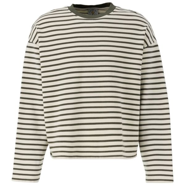 Bram's Fruit Striped Longsleeve T-shirt Wit/Groen