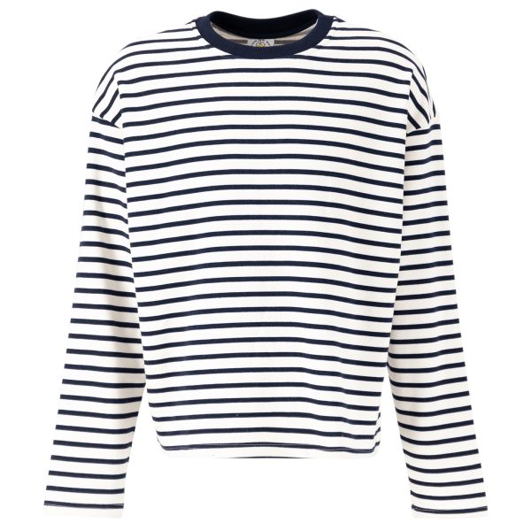 Bram's Fruit Striped Longsleeve T-shirt Wit/Navy