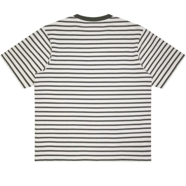 Bram's Fruit Varsity Striped T-shirt Wit/Donker Groen