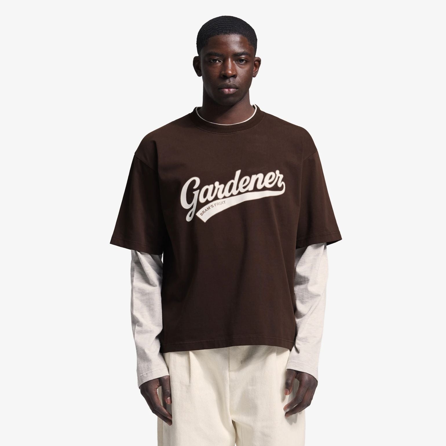 Bram’s Fruit Double Layer Longsleeve T-shirt Bruin