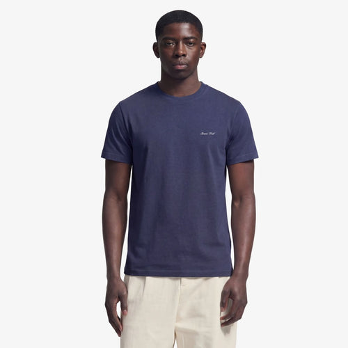 Bram’s Fruit Fitted Script Logo T-shirt Donker Blauw