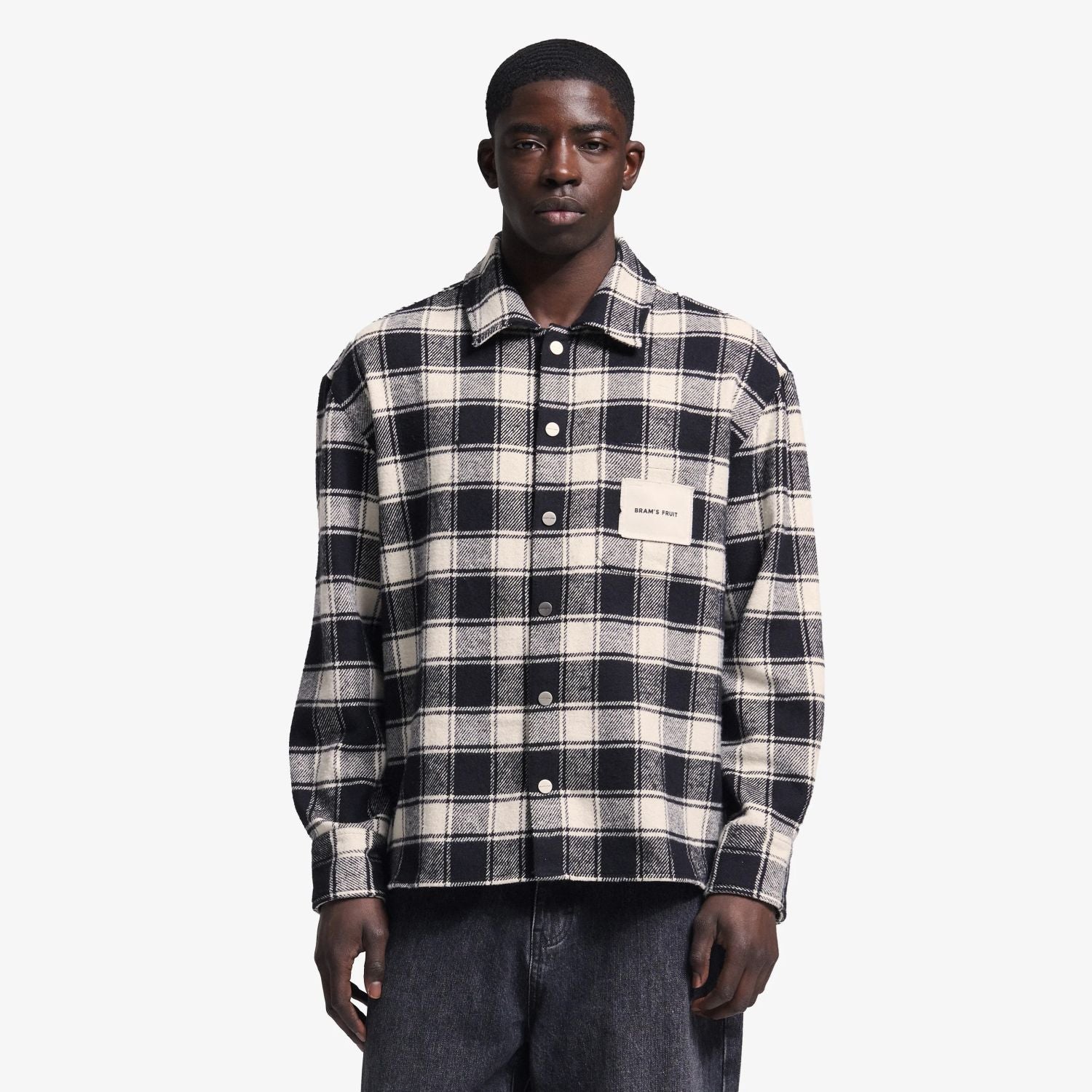 Bram’s Fruit Flanel Overshirt Zwart