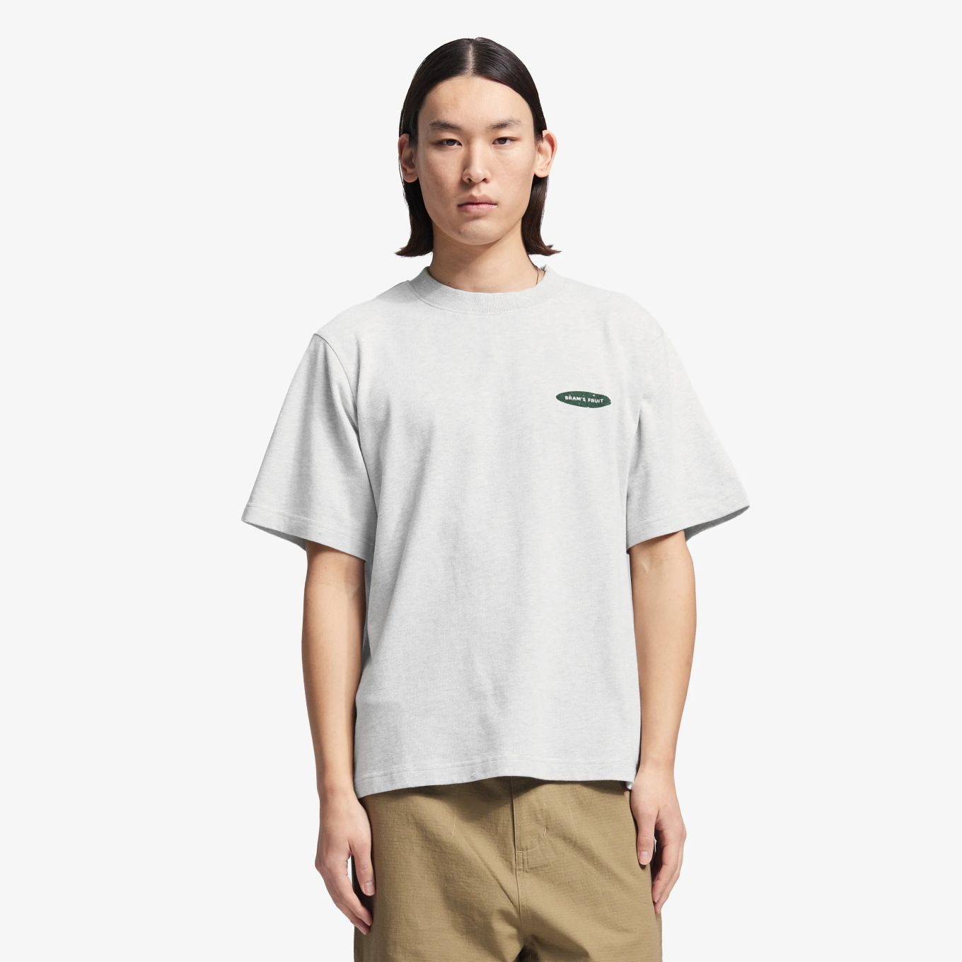 Bram’s Fruit Gardening Distressed T-shirt Grijs