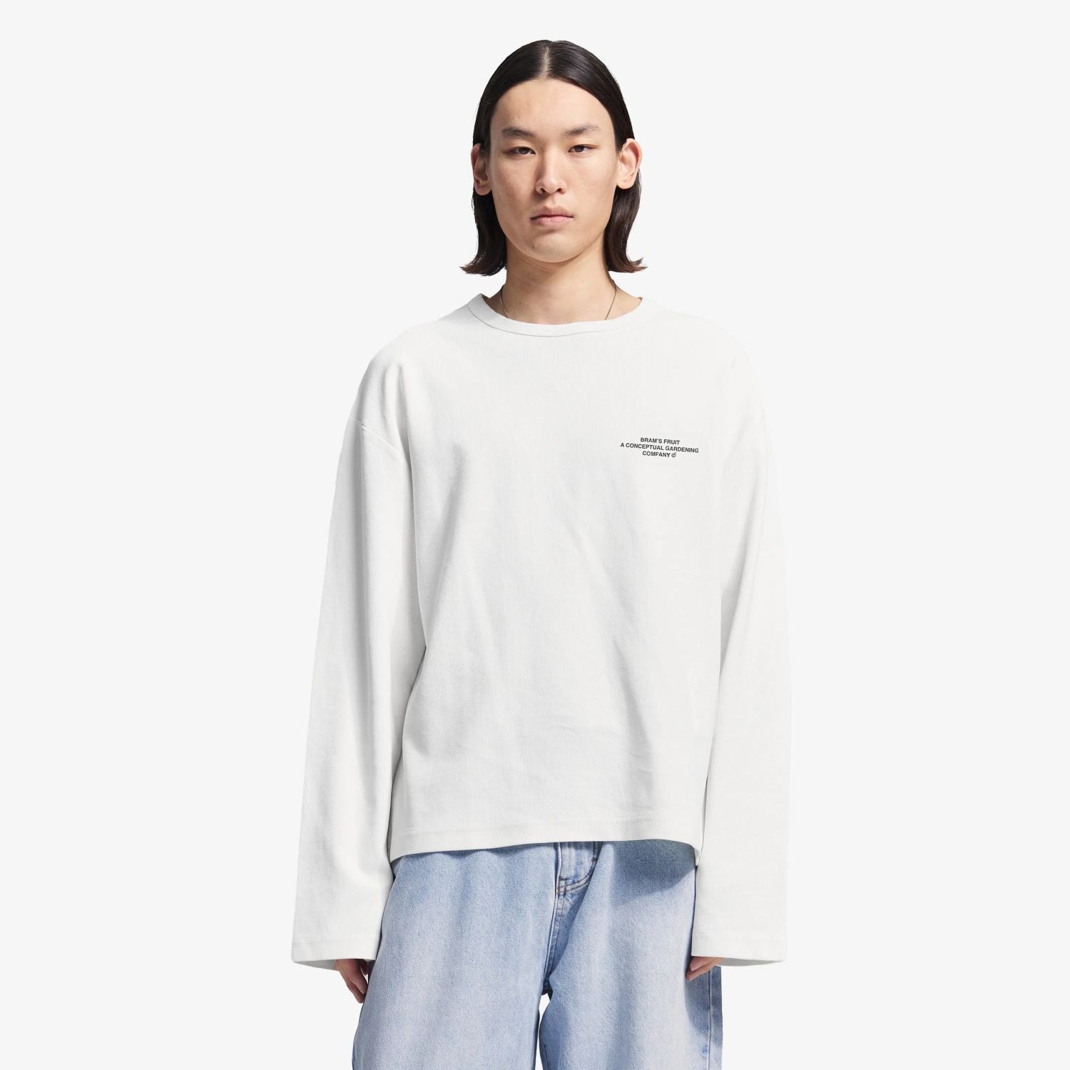 Bram’s Fruit Stamp Waffle Longsleeve T-shirt Wit