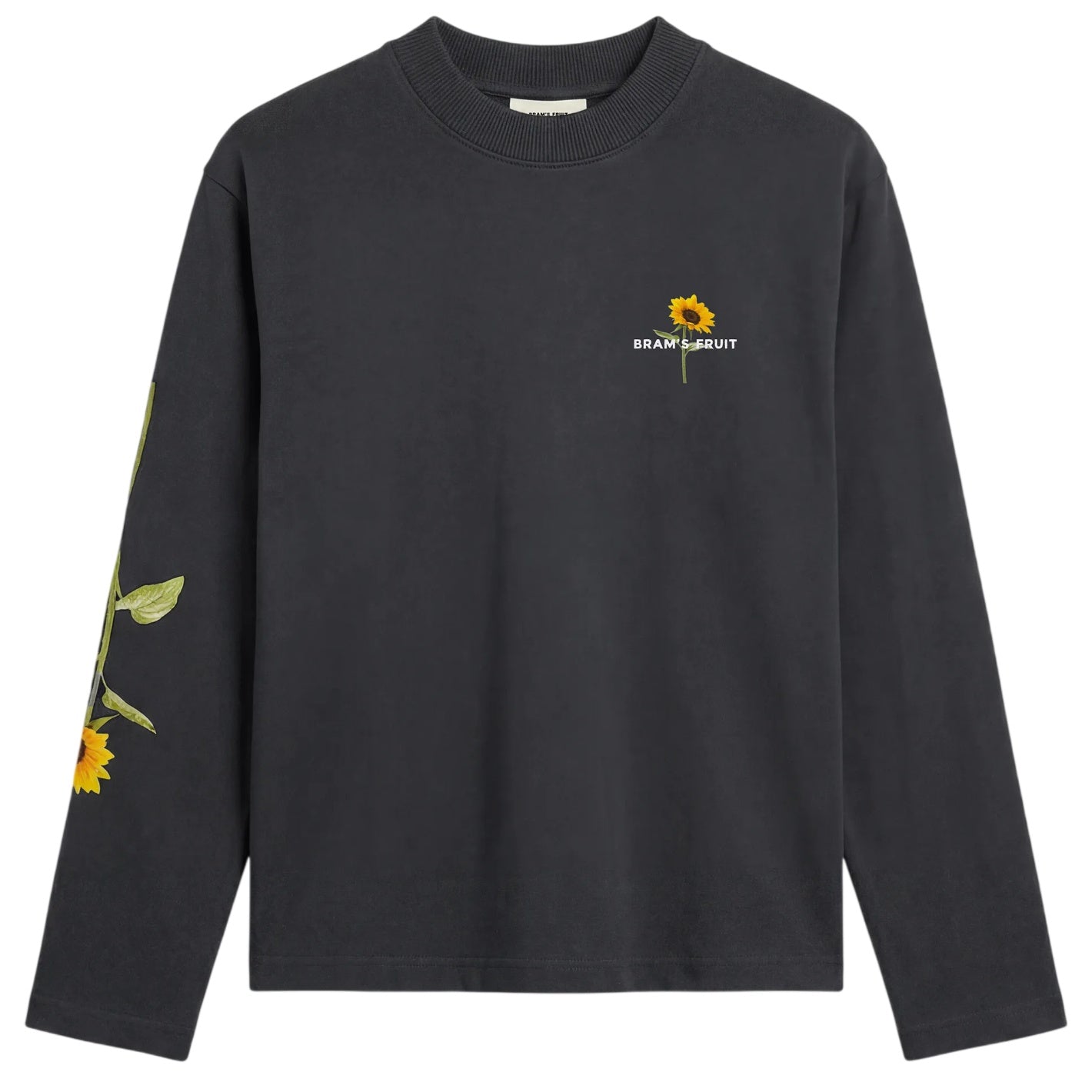 Bram’s Fruit Sunflower Longsleeve T-shirt Zwart