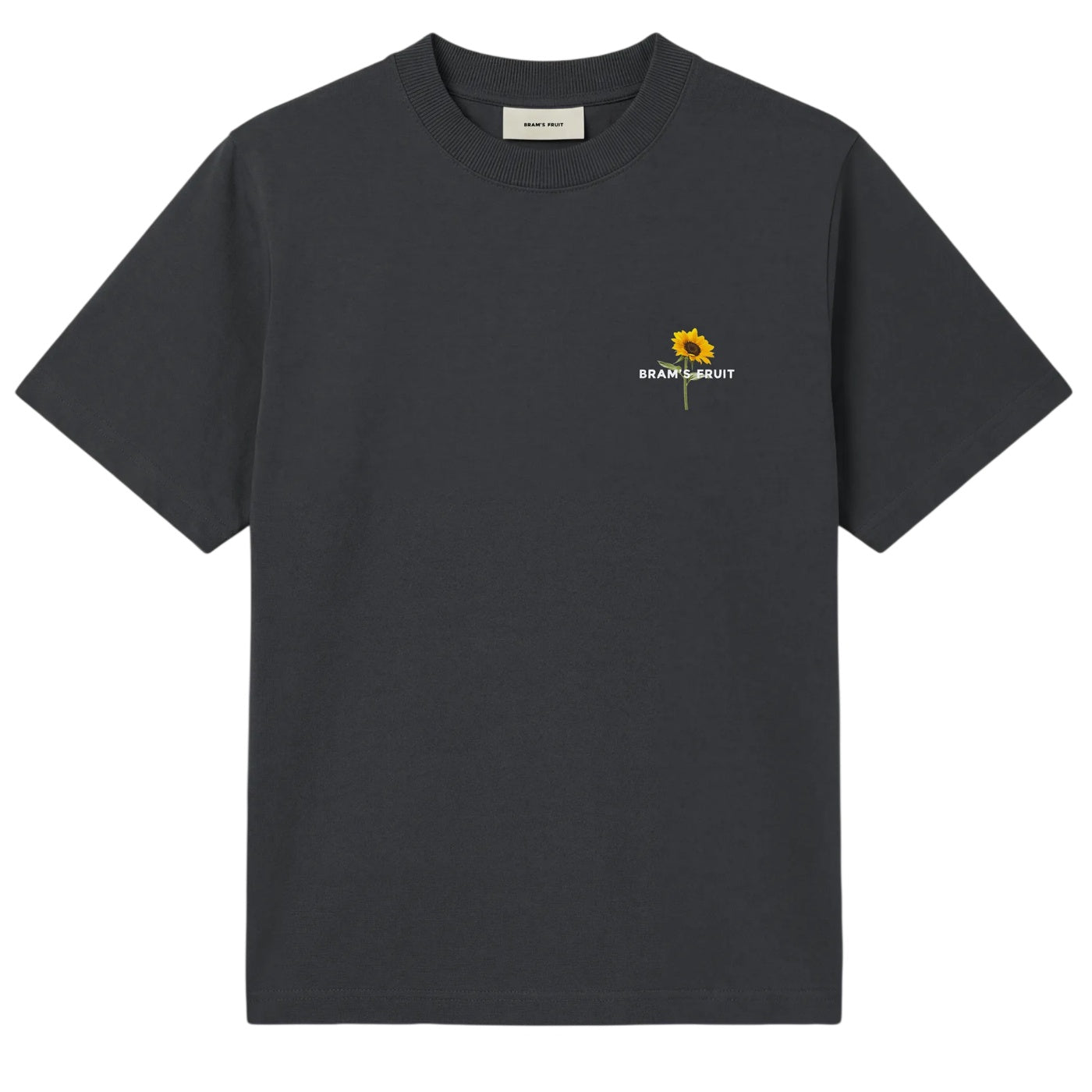 Bram’s Fruit Sunflower T-shirt Zwart