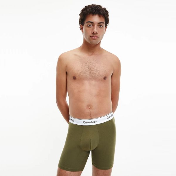 Calvin Klein Boxer Brief 3-Pack Groen/Beige/Zwart