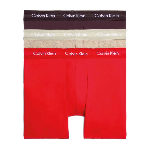 Calvin Klein Boxer Brief 3-Pack Rood/Beige/Paars