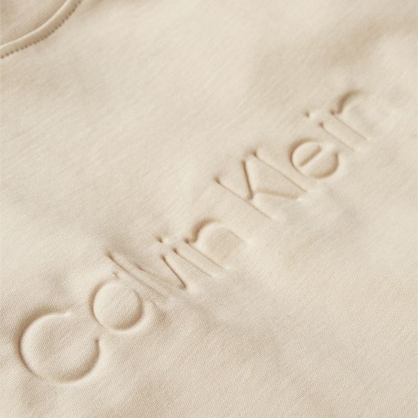 Calvin Klein Comfort Debossed Logo T-shirt Beige