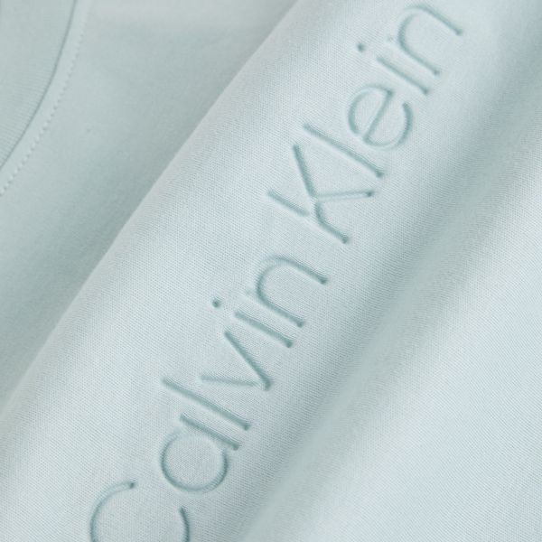 Calvin Klein Comfort Debossed Logo T-shirt Licht Blauw
