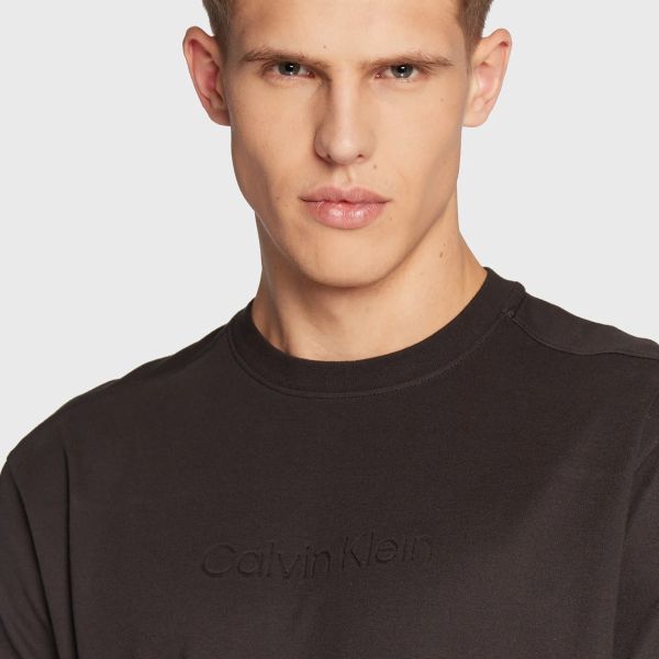 Calvin Klein Comfort Debossed Logo T-shirt Zwart
