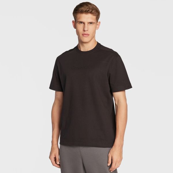Calvin Klein Comfort Debossed Logo T-shirt Zwart