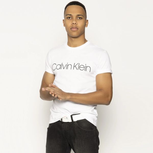 Calvin Klein Front Logo T-shirt Wit