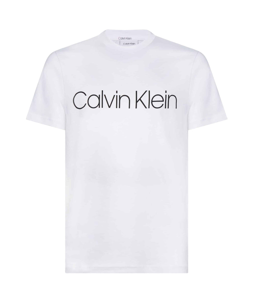calvin klein front logo t-shirt wit K10K104063