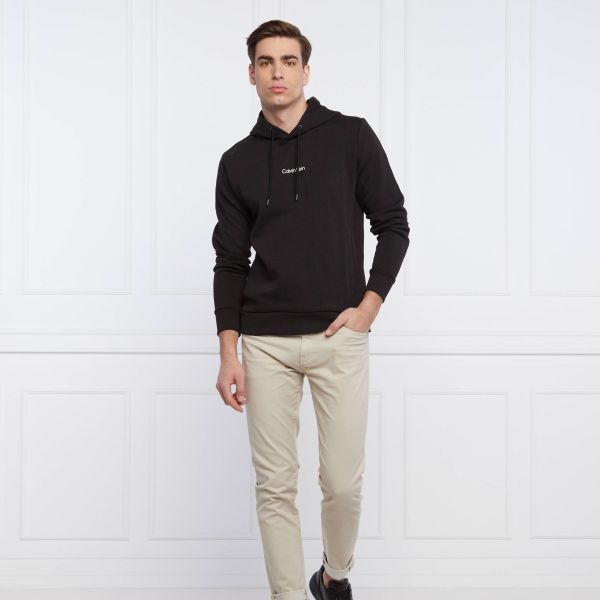Calvin Klein Interlock Micro Logo Hoodie Zwart