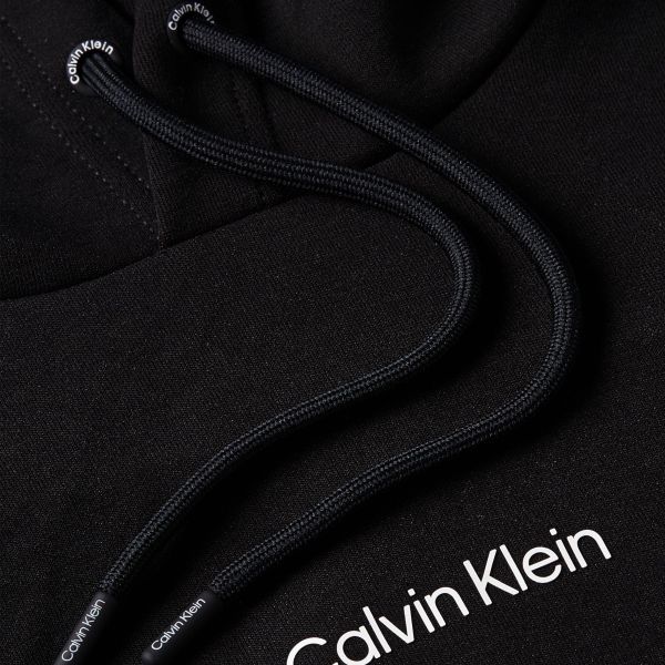 Calvin Klein Interlock Micro Logo Hoodie Zwart