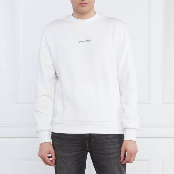 Calvin Klein Interlock Micro Logo Sweater Wit