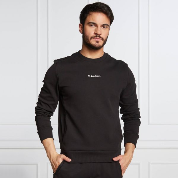 Calvin Klein Interlock Micro Logo Sweater Zwart