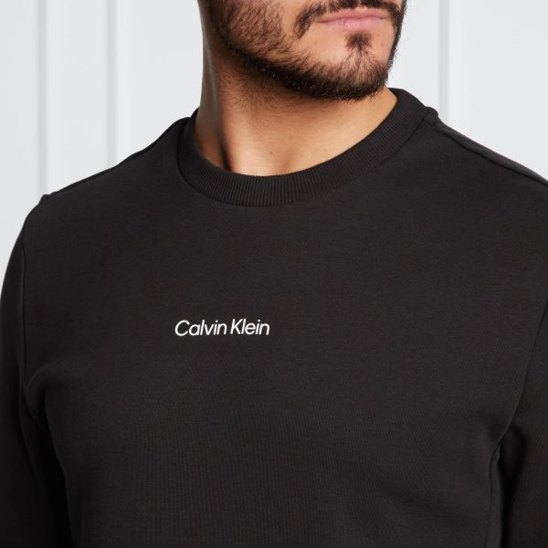 Calvin Klein Interlock Micro Logo Sweater Zwart
