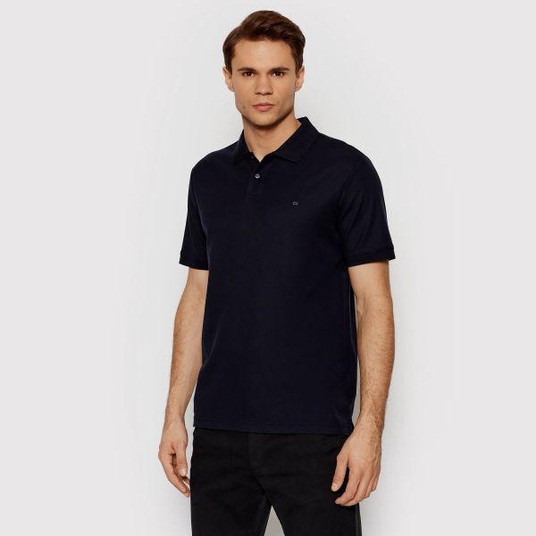 Calvin Klein Logo Slim Polo Navy