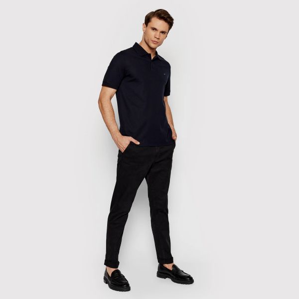 Calvin Klein Logo Slim Polo Navy