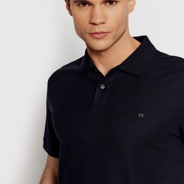 Calvin Klein Logo Slim Polo Navy