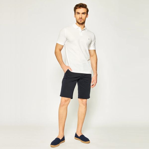 Calvin Klein Logo Slim Polo Wit